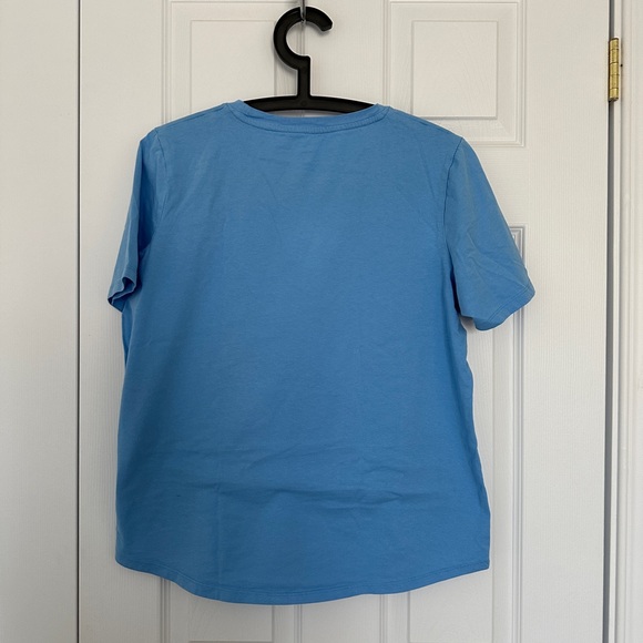 Blue cotton t-shirt. - Picture 2 of 4